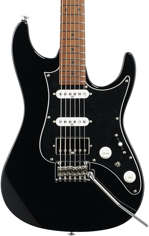 Ibanez Prestige AZ2204B Electric Guitar (with Case), Black, Body Straight Front