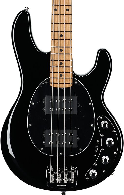 Ernie Ball Music Man StingRay Special HH Electric Bass (with Case), Black, Body Straight Front