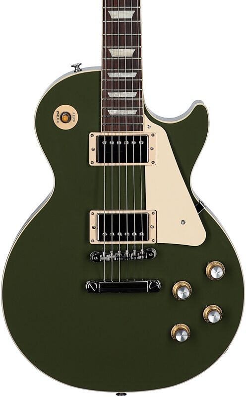 Gibson Exclusive Les Paul Standard '60s Electric Guitar, (with Case), Olive Drab Gloss, Blemished, Body Straight Front