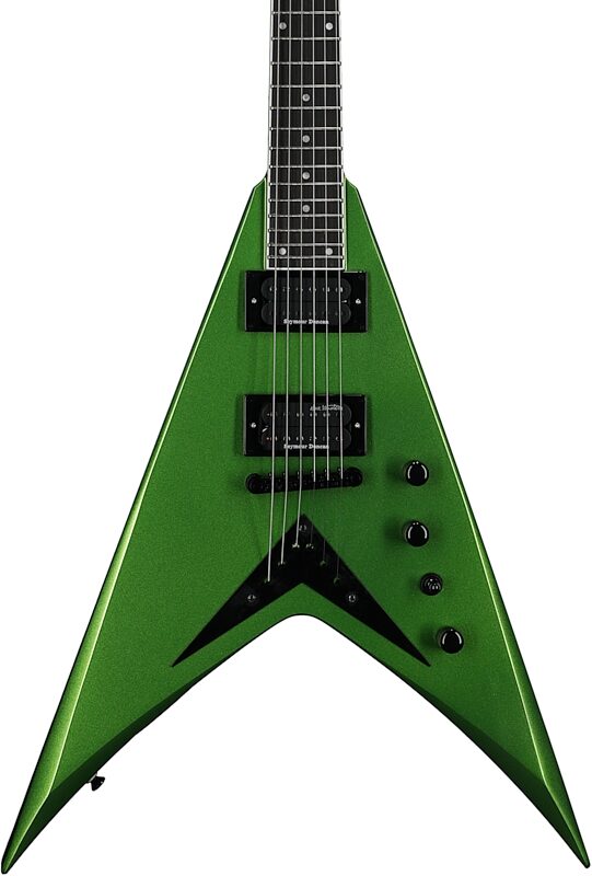 Kramer Dave Mustaine Vanguard Rust In Peace Electric Guitar (with Case), Alien Tech Green, Body Straight Front
