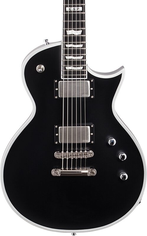 ESP E-II ECBB Electric Guitar (with Case), Satin Black, Body Straight Front
