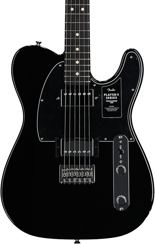 Fender Player II Telecaster HH Electric Guitar, with Rosewood Fingerboard, Black, Body Straight Front