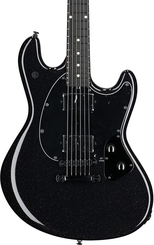 Ernie Ball Music Man StingRay HT Electric Guitar (with Case), Dark Rainbow, Body Straight Front