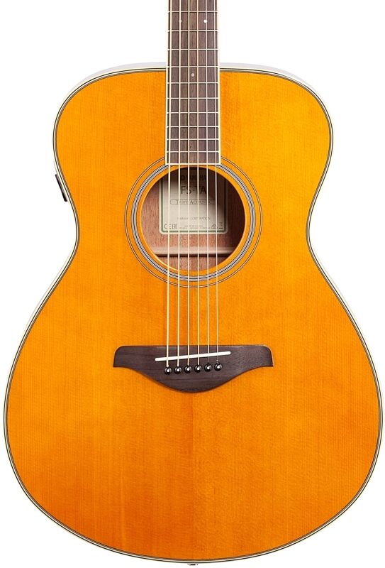 Yamaha FS-TA Concert TransAcoustic Acoustic-Electric Guitar, Vintage Tint, Body Straight Front