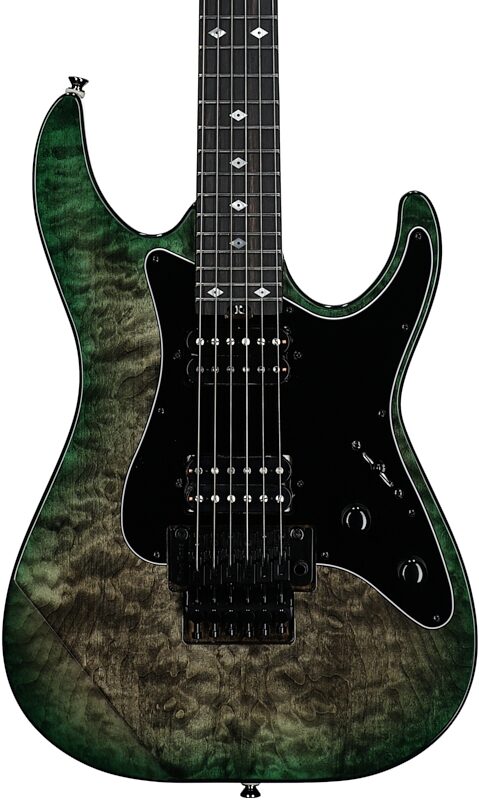 Kramer Volante Quilt HHFR Electric Guitar (with Gig Bag), Ultramarine Burst, Body Straight Front