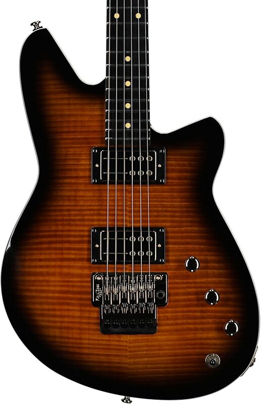 Reverend Kingbolt RA Electric Guitar, Flame Maple, Body Straight Front