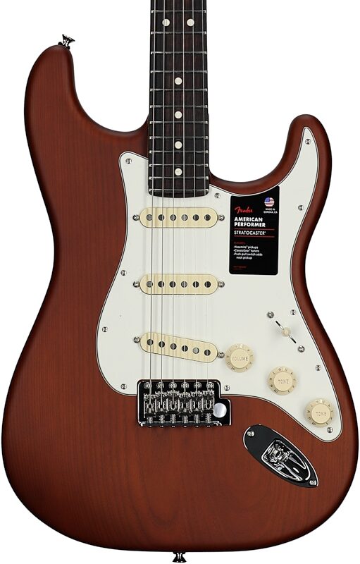 Fender Limited Edition American Performer Timber Stratocaster Electric Guitar, with Rosewood Fingerboard, Sassafras Mocha, Body Straight Front