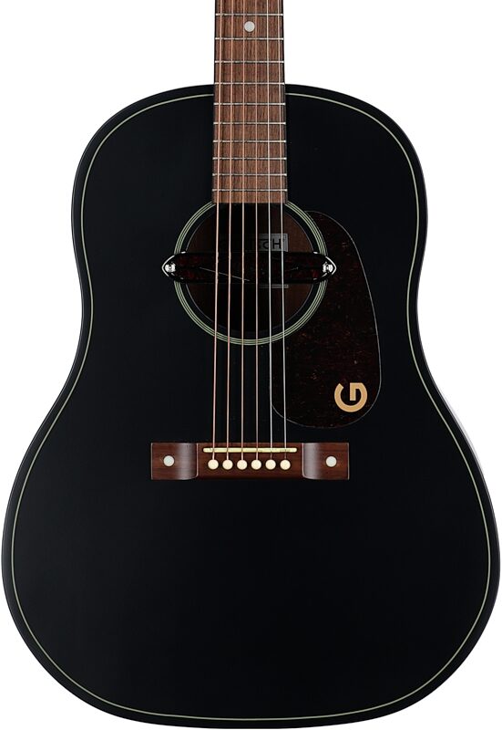 Gretsch Jim Dandy Deltoluxe Dreadnought Acoustic-Electric Guitar, Black Top, Body Straight Front