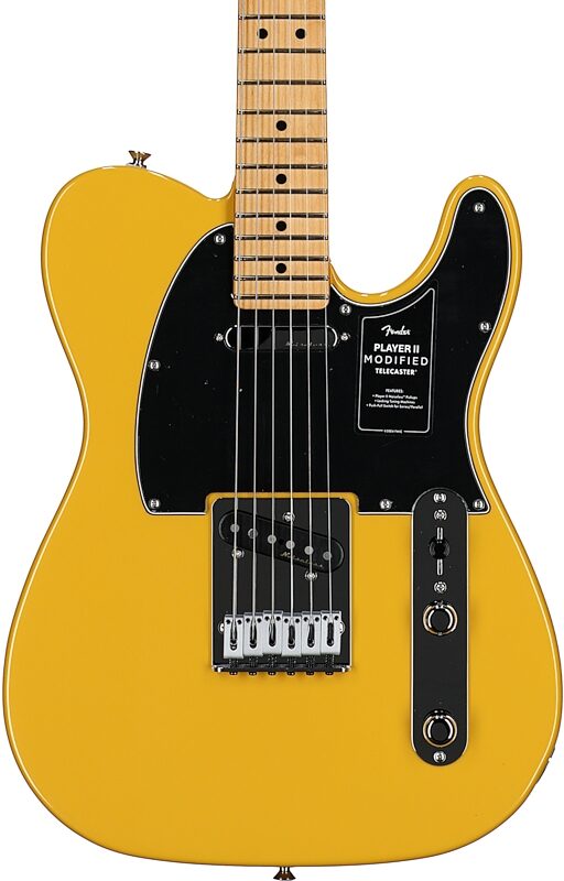 Fender Player II Modified Telecaster Electric Guitar, Maple Fingerboard, Sunshine Yellow, Body Straight Front