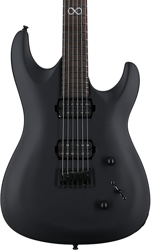 Chapman ML1 Pro Modern Electric Guitar, Cyber Black Metallic Satin, Body Straight Front