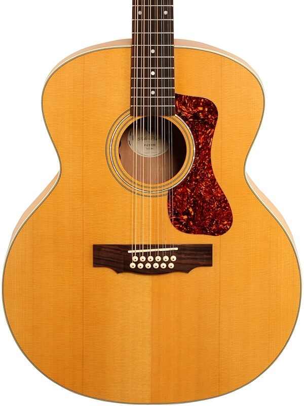Guild F-2512E Maple Acoustic-Electric Guitar, 12-String, Natural, Body Straight Front