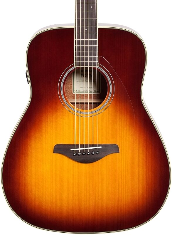 Yamaha FG-TA Dreadnought TransAcoustic Acoustic-Electric Guitar, Brown Sunburst, Customer Return, Blemished, Body Straight Front