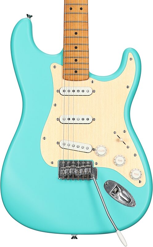 Squier 40th Anniversary Stratocaster Vintage Edition Electric Guitar, Seafoam Green, Body Straight Front