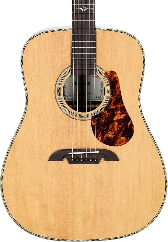 Alvarez MD70EBG Masterworks Herringbone Dreadnought Acoustic-Electric Guitar, Open Box (Very Good), Body Straight Front