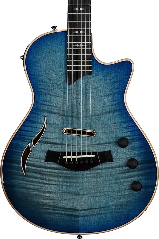 Taylor T5z Pro Armrest Electric Guitar (with Case), Harbor Blue, Body Straight Front