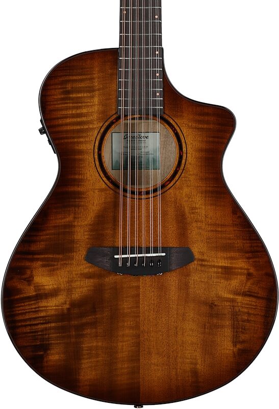 Breedlove ECO Pursuit Exotic S 12-String Concert CE Acoustic, Amber, Body Straight Front