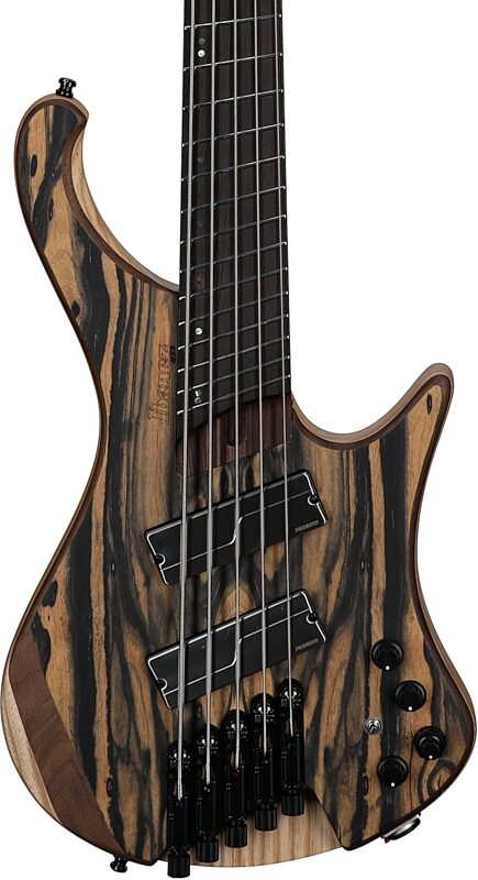 Ibanez EHB1675MS Multi-Scale Electric Bass, 5-String (with Gig Bag), Natural Flat, Body Straight Front