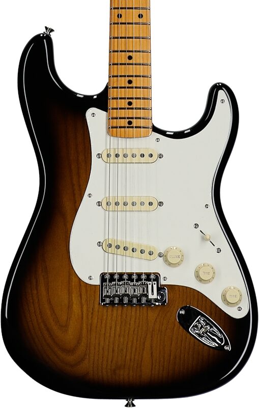 Fender Stories Eric Johnson '54 Virginia Stratocaster Electric Guitar (with Case), 2-Color Sunburst, Body Straight Front
