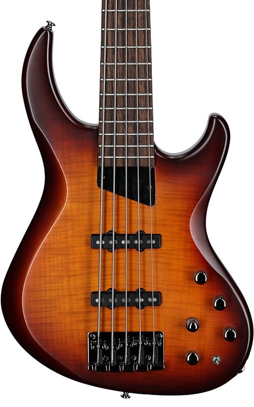 MTD Kingston Saratoga DLX 5 Electric Bass, 5-String (with Laurel Fingerboard), Deep Cherry Burst, Body Straight Front