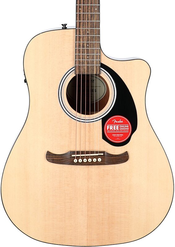 Fender FA-125CE Acoustic-Electric Guitar, Natural, Body Straight Front