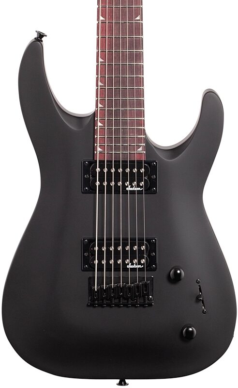 Jackson JS22-7 DKA Dinky HT Electric Guitar, 7-String (with Amaranth Fingerboard), Satin Black, Body Straight Front