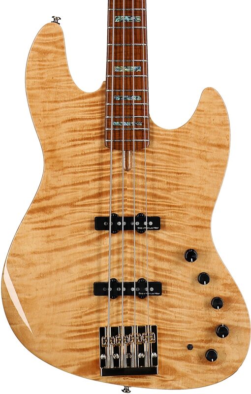 Sire Marcus Miller V10 DX Electric Bass Guitar (with Case), Natural, Body Straight Front