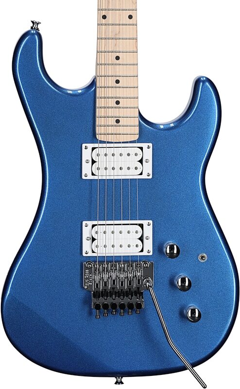 Kramer Pacer Classic Floyd Rose Electric Guitar, Radio Blue Metal, Body Straight Front