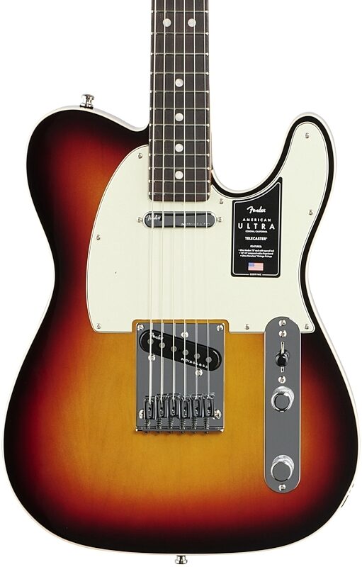 Fender American Ultra Telecaster Electric Guitar, Rosewood Fingerboard (with Case), Ultraburst, Body Straight Front