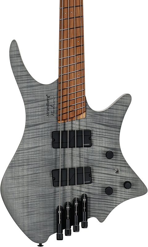 Strandberg BB4CT Boden Bass Standard 4 Electric Bass (with Gig Bag), Charcoal, Body Straight Front