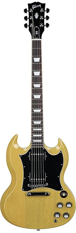 Gibson SG Standard Custom Color Electric Guitar (with Soft Case), TV Yellow, Body Straight Front
