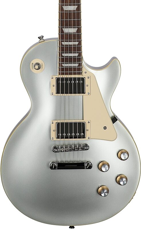 Epiphone Inspired by Gibson Les Paul Standard '60s Electric Guitar (with Gig Bag), Silver Mist, Body Straight Front