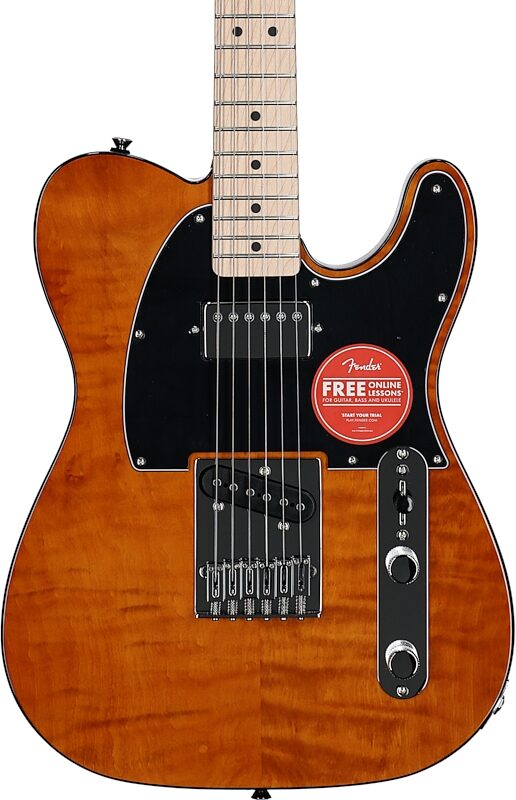 Squier Affinity Telecaster FMT SH Electric Guitar, with Maple Fingerboard, Mocha, Body Straight Front