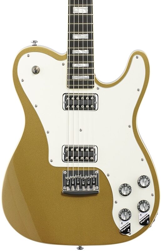 Schecter PT Fastback Electric Guitar, Gold, Body Straight Front