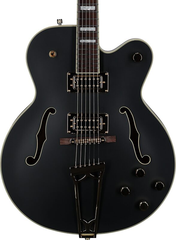 Gretsch G519BK Tim Armstrong Electromatic Hollowbody Electric Guitar, Black, Body Straight Front