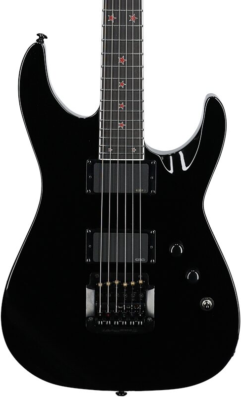 ESP LTD Jeff Hanneman JH-600 CTM Electric Guitar (with Case), Black, Body Straight Front