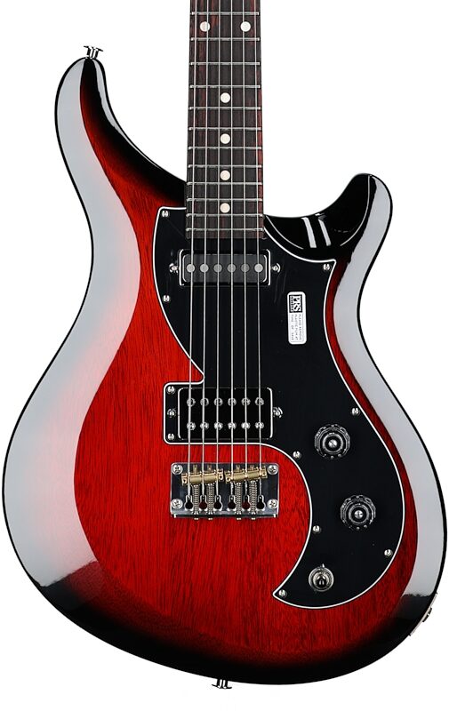 PRS Paul Reed Smith S2 Vela Electric Guitar, Dot Inlays (with Gig Bag), Scarlet Sunburst, Body Straight Front