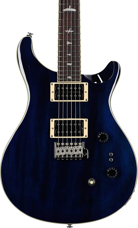 PRS Paul Reed Smith SE Standard 24-08 Electric Guitar (with Gig Bag), Translucent Blue, Body Straight Front