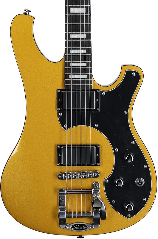 Schecter Stargazer 6 Vibrato Electric Guitar, Metallic Gold, Body Straight Front