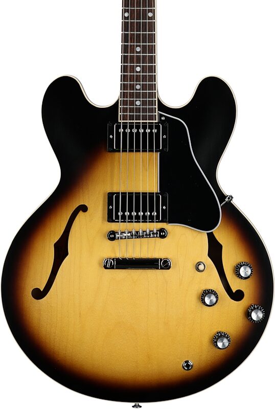 Gibson ES-335 Dot Satin Electric Guitar (with Case), Vintage Burst, Blemished, Body Straight Front