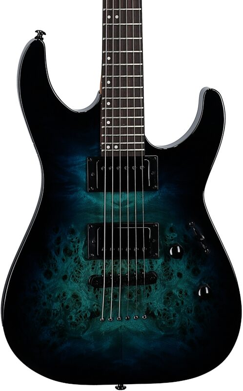 ESP LTD M-200DX Electric Guitar, Blue Burst, Body Straight Front