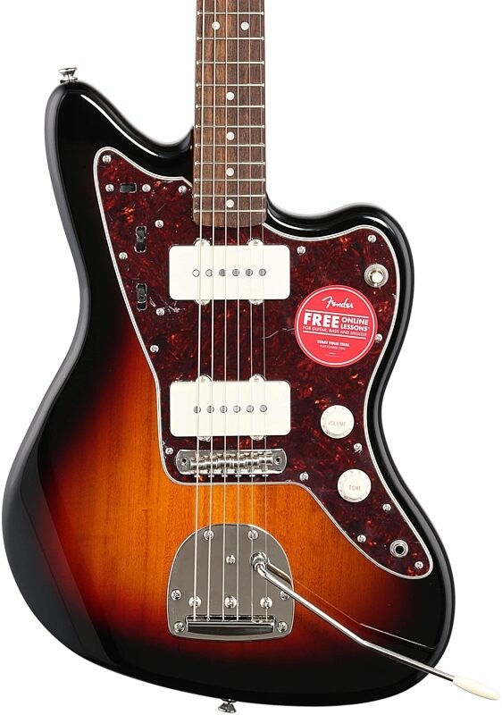 Squier Classic Vibe '60s Jazzmaster Electric Guitar, with Laurel Fingerboard, 3-Color Sunburst, Body Straight Front