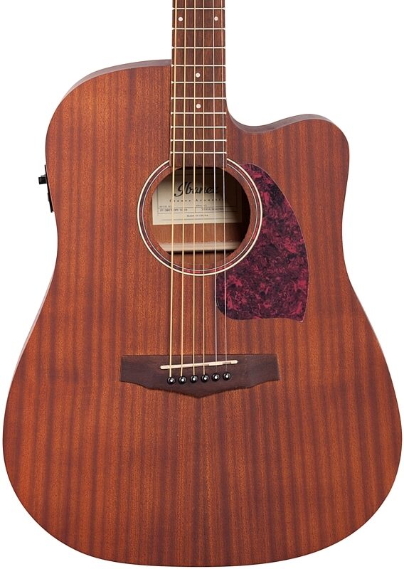 Ibanez PF12MHCE Performance Acoustic-Electric Guitar, Open Pore Natural, Body Straight Front