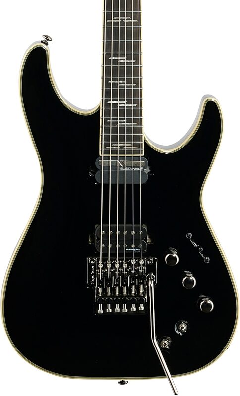Schecter C-1 FR-S Blackjack Electric Guitar, Gloss Black, Blemished, Body Straight Front