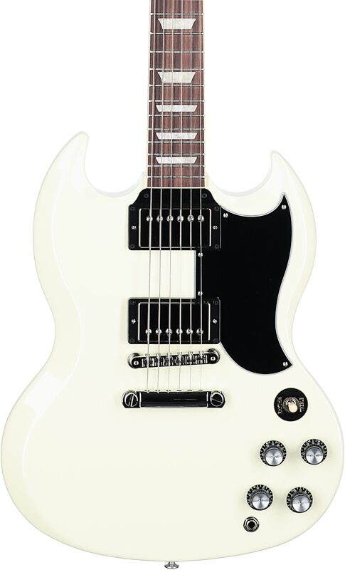 Gibson SG Standard '61 Custom Color Electric Guitar (with Case), Classic White, Body Straight Front