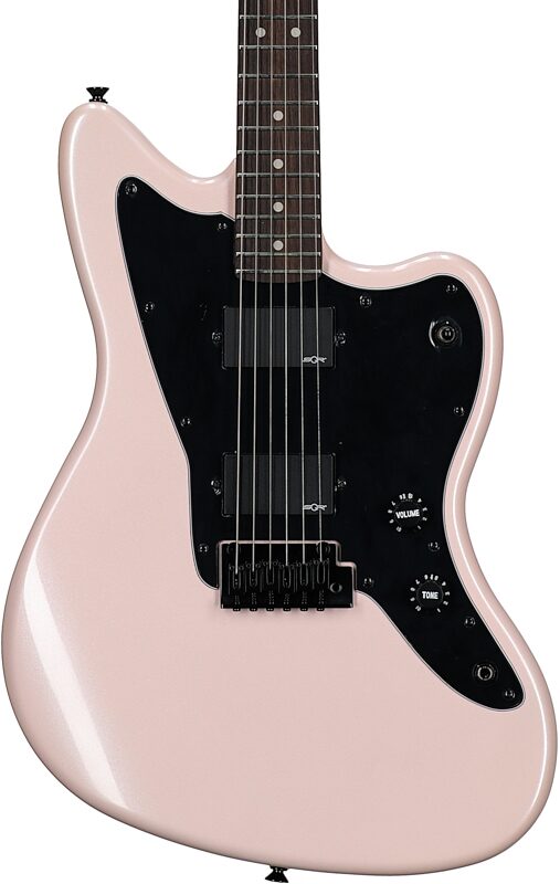 Squier Contemporary Active Jazzmaster HH Electric Guitar, with Laurel Fingerboard, Shell Pink, Body Straight Front
