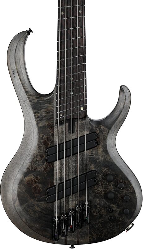 Ibanez BTB805MS Multi Scale Bass Guitar (with Case), Transparent Gray, Body Straight Front