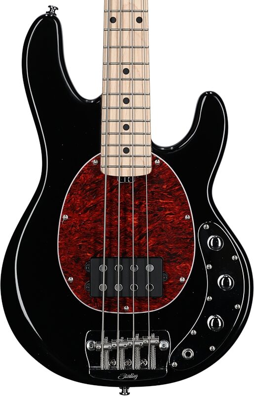 Sterling by Music Man RaySS4 StingRay Short Scale Electric Bass, Black, Body Straight Front