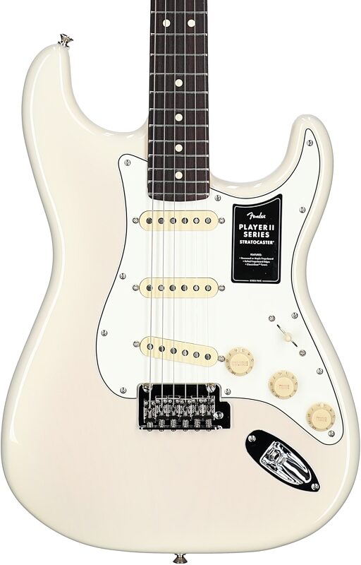 Fender Player II Stratocaster Chambered Ash Electric Guitar, Rosewood Fingerboard, White Blonde, Body Straight Front