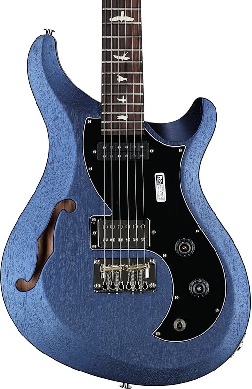 PRS Paul Reed Smith S2 Vela Semi-Hollowbody Electric Guitrar, Satin Metallic Midnight, Body Straight Front