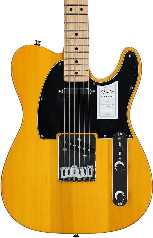 Fender Standard Telecaster Electric Guitar, Maple Fingerboard, Butterscotch Blonde, Body Straight Front